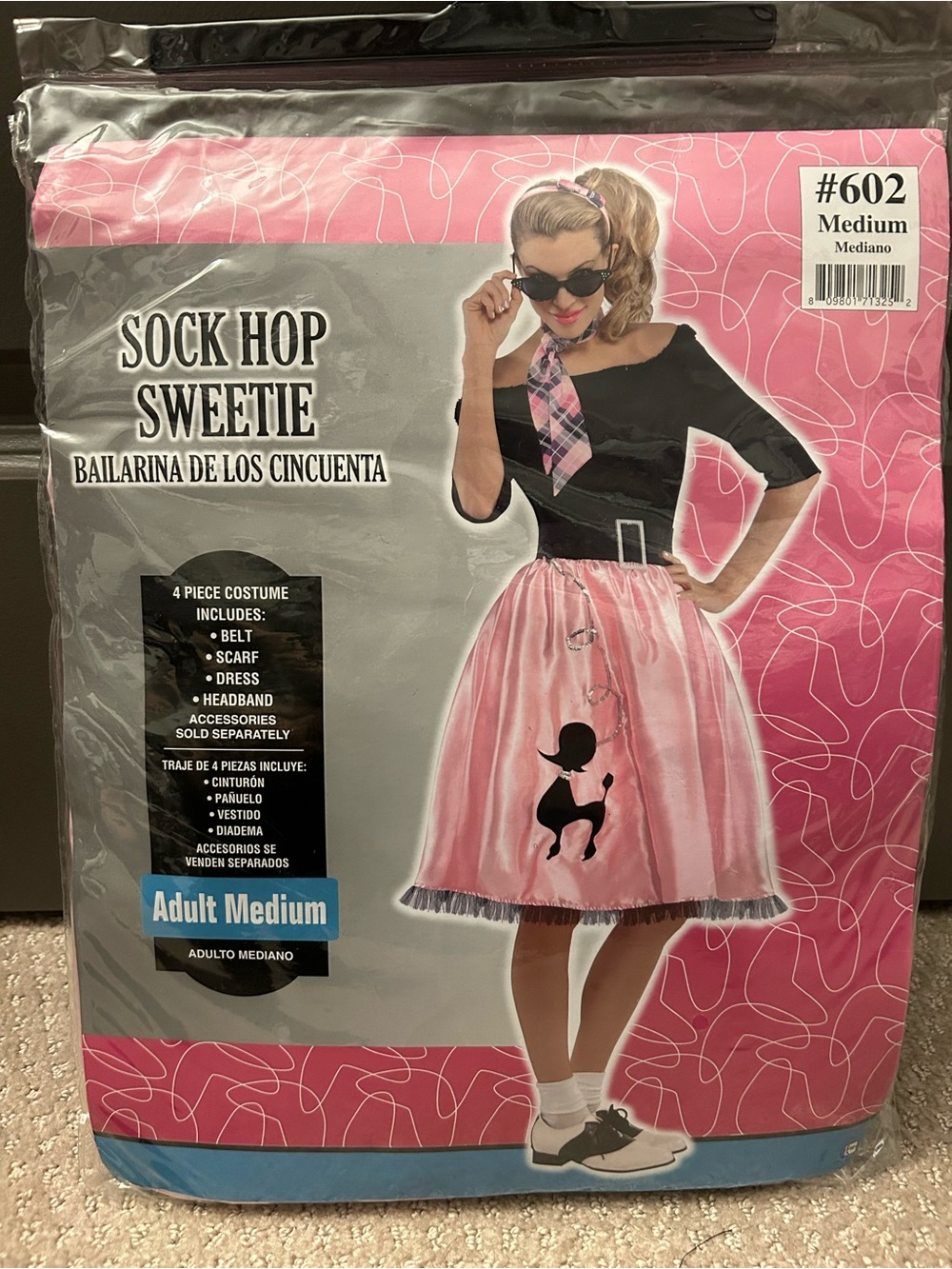 Sock hop sweetie 50s ballerina costume size: Adult Medium